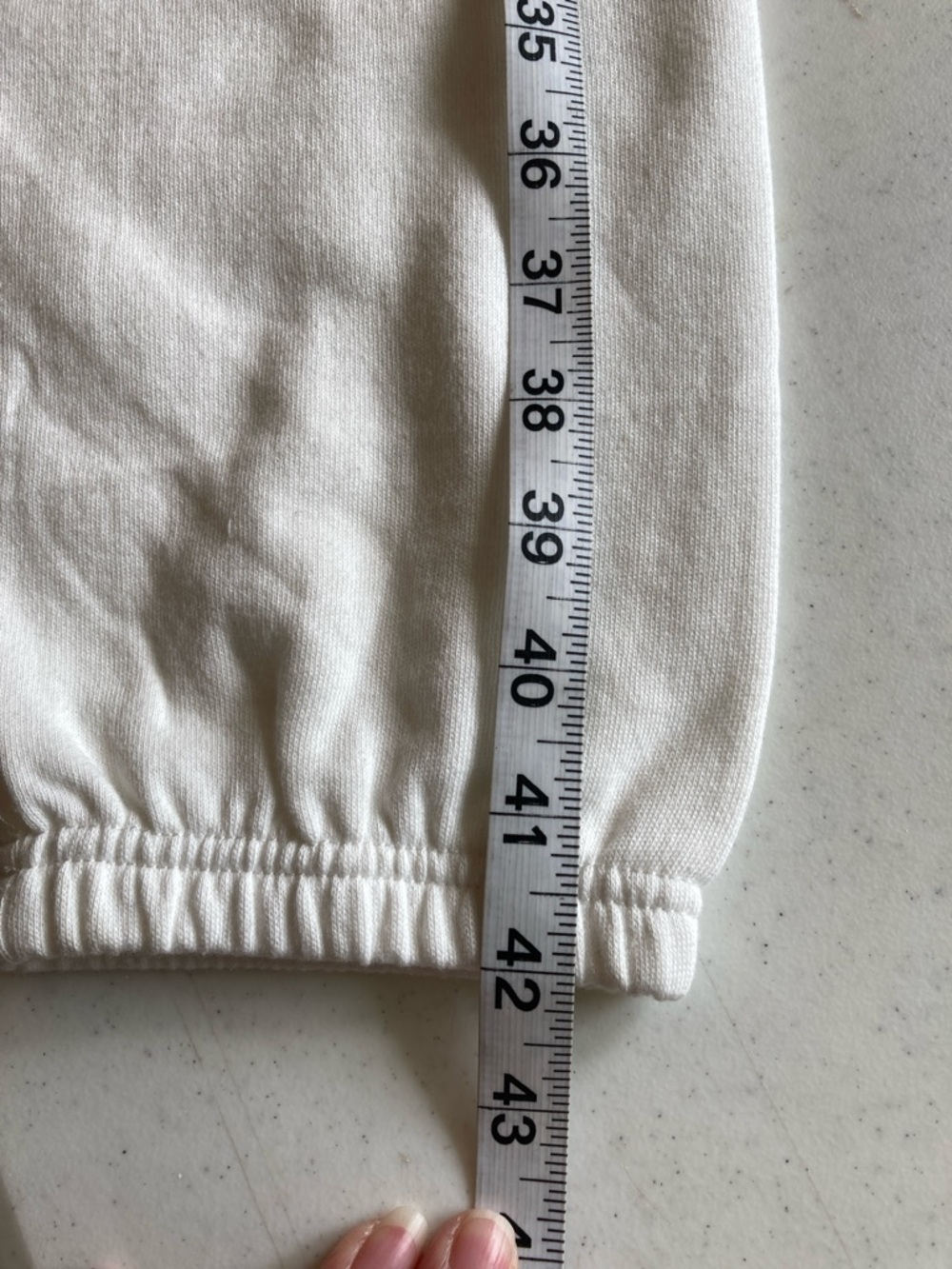 ivory ella Cream Logo Tag Sweatpants - Picture 7 of 8